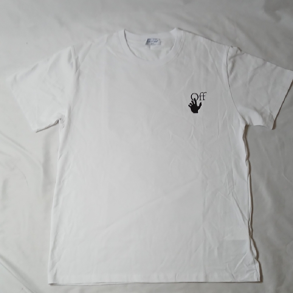 Off-White White T-Shirt with Black Chest Logo